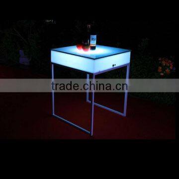 outdoor and garend square shape led leisure coffee table