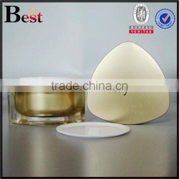 Luxury Acrylic Cosmetic Cream Jar With Lid White Gold 15ml 30ml 50ml Plastic Cream Container With Screw Cap photo-6