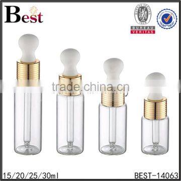 2017 Hot New Products Cosmetic Fragrance Perfume Glass Bottle 15ml 20ml 30ml Screw Gold Big Dropper Glass Perfume Bottle China photo-6