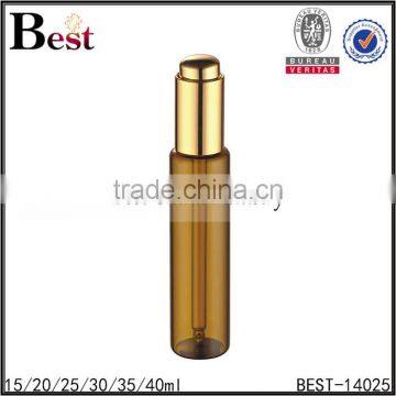 Cosmetic 20ml 30ml Essential Oil Glass Fragrance Perfume Bottle Amber Golden Aluminum Metal Pump Bottle Perfume Glass photo-5
