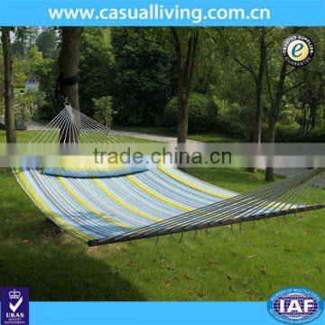 Amazon Hot Sell Hammock Quilted Fabric with Pillow Double Size Spreader Bar Heavy Duty