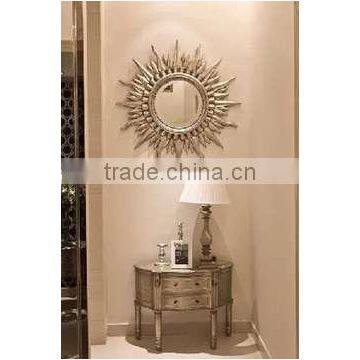 Competitive Price Decorative Gold Sun Shaped Wall Mirror photo-2