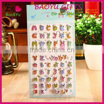 Cute Alphabet Gel Sticker Wholesale