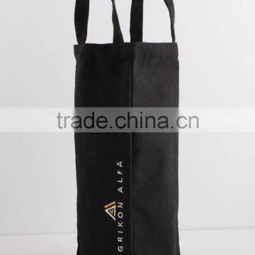 Wholesale Handled Cotton Reusable Bag Folding Wine Bottle Canvas Bag