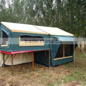 Extra large canvas folding camping trailer tents for sale factory direct selling