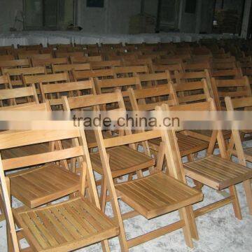 Wooden Slat Folding Chairs for Sale photo-3