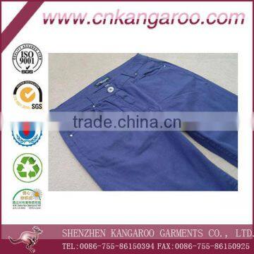 Ladies' 100% cotton twill embroideried casual pants