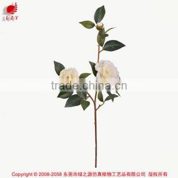 Hot Sale Dongguan Artificial Flowers Real Touch Camellia Fake Silk Flowers For Wedding Decoration