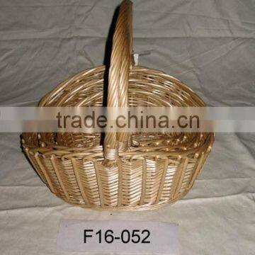 Hand woven willow basket