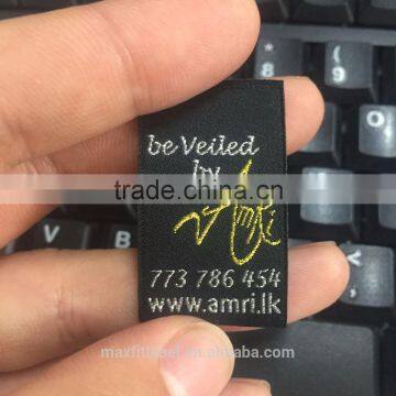 2017 High Quality Gold Metal Thread Silver Metal Thread Garmnets Woven Labels