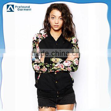 custom sublimated varsity jacket design fleece varsity jacket women wholesale