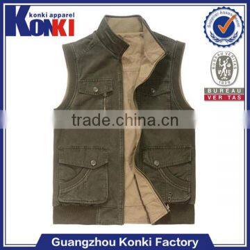 top brand men cool multi pocket vest