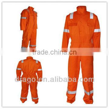 EN1149-3 orange 100 cotton fire retardant clothing for industry workers