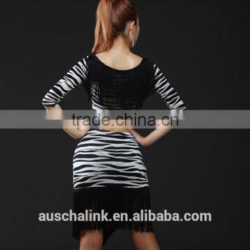 Hot Sale Lady Fancy Fashion Design Ballroom Latin Dance Skirt Customized photo-4