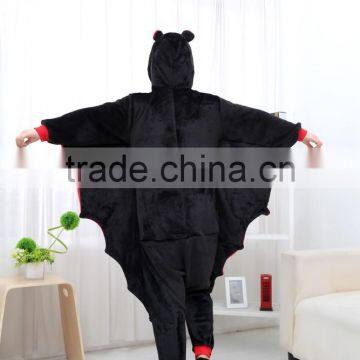 Flannel Cartoon Adult Animal Jumpsuit Animal Pajamas Jumpsuit Bat Design photo-2
