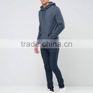 Custom Embroidered Zip Pouch Pocket With Hood Dark Grey Men's 55% Cotton 45% Polyester Casual Autumn Hoodies photo-4