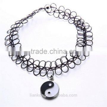 Hippy Tribal Gypsy Boho Stretch Tattoo Choker Necklace photo-2