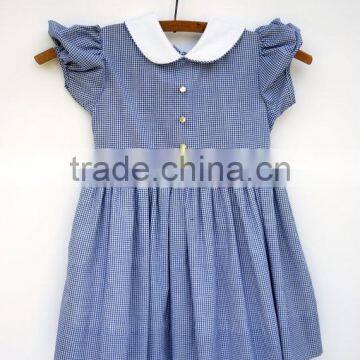 Baby Girls Dress Designs Hand Work Cotton Blue Dress