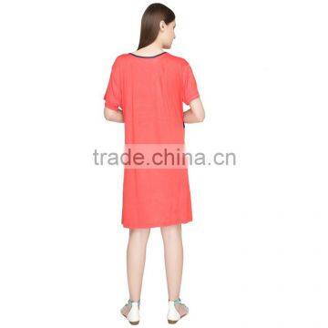 OEM Red Cotton Maternity Sleepwear Dresses Cheap Maternity Sleepwear photo-4