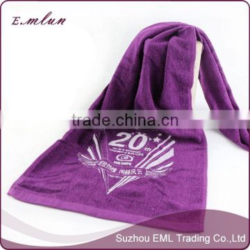 custom logo printed 100% cotton fitness center Promotional gift sports towel