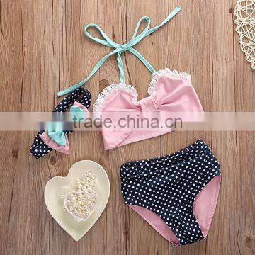 Summer beachwear girls bikini kids beach wear 2 piece suit