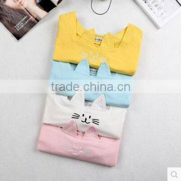 Female summer small pure and fresh and the short sleeve T-shirt loose thin sweet