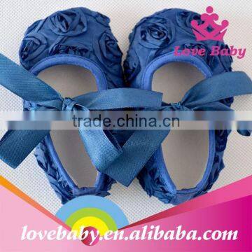 Boutique Rosette Latest Many Colors Newborn Infant Soft Sole Baby Shoes photo-3