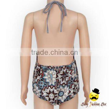 Harem Style Gray Color Halter Fringe Infant Newborn Baby Boy Vintage Romper Grows Clothes photo-6