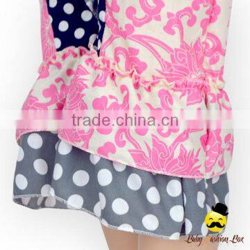Summer Child Punjabi Suits Polka Dots Ruffle Short Sleeve Little Girl Bodysuit Shorts Type One Piece Jumpsuit photo-5