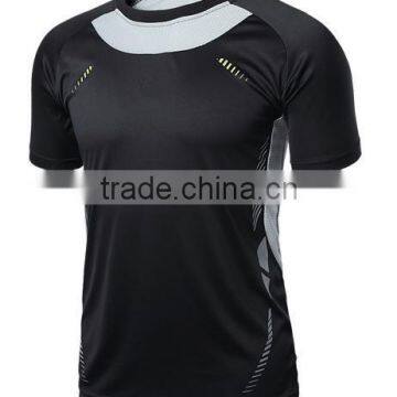 Outdoors New Arrival Mens Short Sleeve Dry Fit Running T Shirt Wholesale Polyester photo-5
