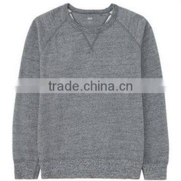 Plain Heather Color Crew Neck Pullover Sweatshirt