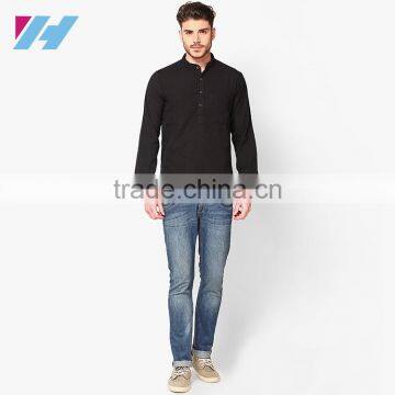 Men Fashion Long Sleeve Knee Length Cotton Kurta Designs photo-5