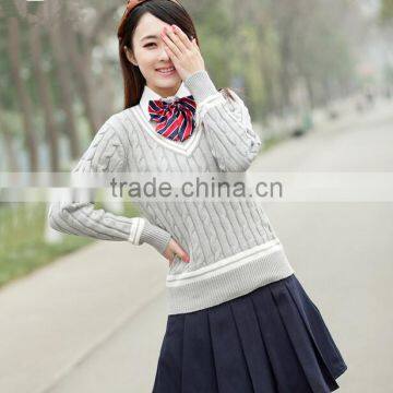 Own Brand Junior and Senior Girls High School Uniforms Suit Vest Shirt School Uniforms photo-3