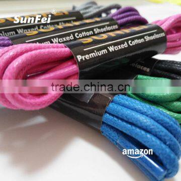 Luxury Waxed Thin Cotton Round Rope Red Shoelaces 2.5mm Dress Wax Cord Laces for Brogues Shoes - All Sizes - Accept Custom photo-4