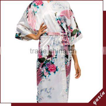 satin robe bath robe Custom made japan kimono robe 0609023