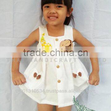 Thai girls cotton children's clothing dress elephant design