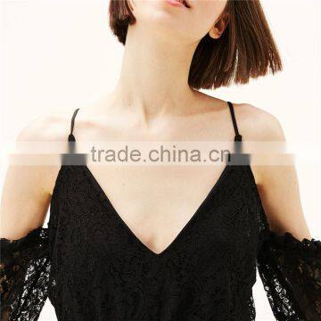 New Fancy Design Short Dance Wear All Black Lace Jumpsuit photo-2