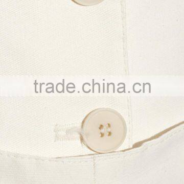 New Trendy 2015 Ivory Slub Twill Wide-leg Pants Office Lady Wear to Work Business Trousers photo-3