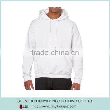 White color pure cotton comfortable material mens Hoodies custom embroidered logo