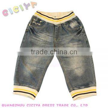 COW Boys fashion jeans with rib custom design midium jeans