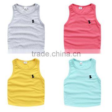 Wholesale summer sleeveless cotton boys casual children tops