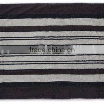 cotton striped bath towel