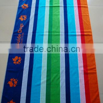 wholesale high quality 100% cotton jacquard velour large beach towel