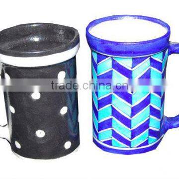 Blue Pottery Coffee Cup , Fashionable Drinksware