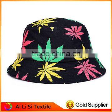Wholesale Marijuana Leaf Printed Bucket Hat,Wholesale Custom Bucket Hats Bulk, Mens Bucket Hats photo-2