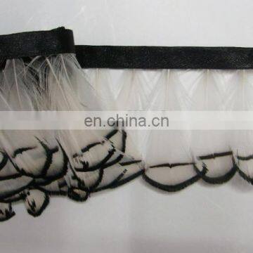 Garment ornament Largo zona plumas feather collar strip MW-0189