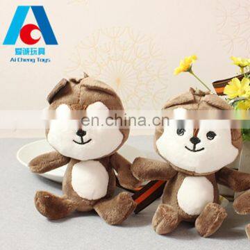 Lovely plush monkey toys keychain 10cm cute monkey keychain plush toy