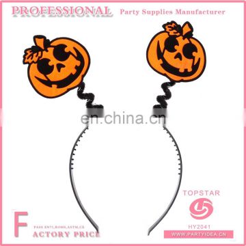 2017 China Good Quality New Design Promotional PVC And Plastic Halloween Party Pumpkin Headband