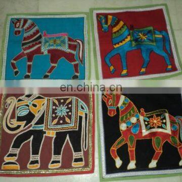 HEAVY EMBROIDERY CUSHION COVERS 100 PCS elephant etc