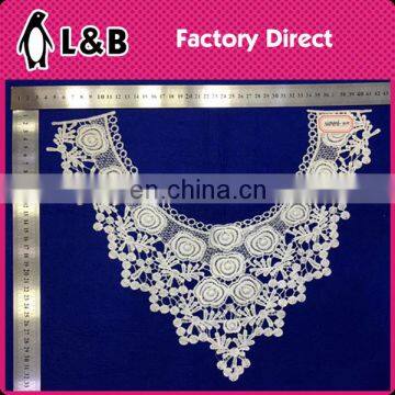 Flower Embroidered Collar Hollow With Pearl Decorative Neckline photo-2